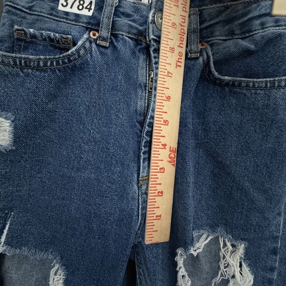 BDG Urban Outfitters Mom High Rise Distressed Jeans Women's Sz 24 Blue Denim 90s - Picture 6 of 11